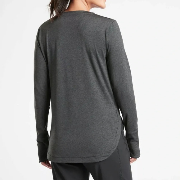 Athleta Gray Uptempo Long Sleeve Top Plus Size 2X Gym Workout Outdoor - Picture 10 of 10